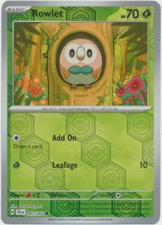 Shrouded Fable Rowlet #3/64 reverse holo
